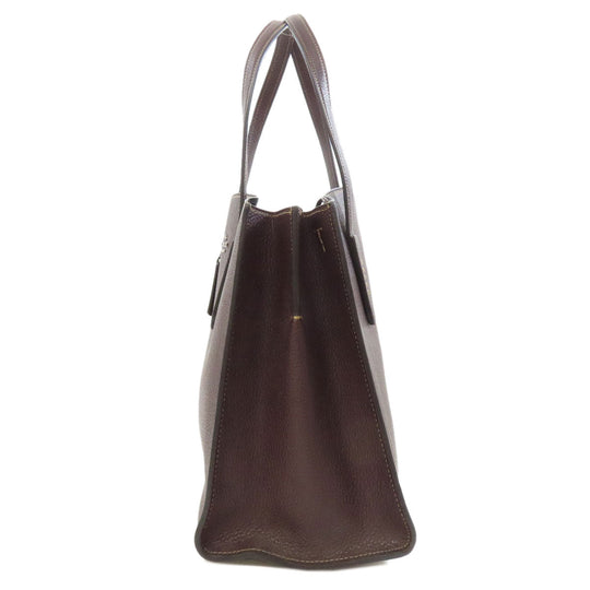 COACH Tote Bag 25137 leather Brown Charlie Carryall 2WAY Women Used Authentic