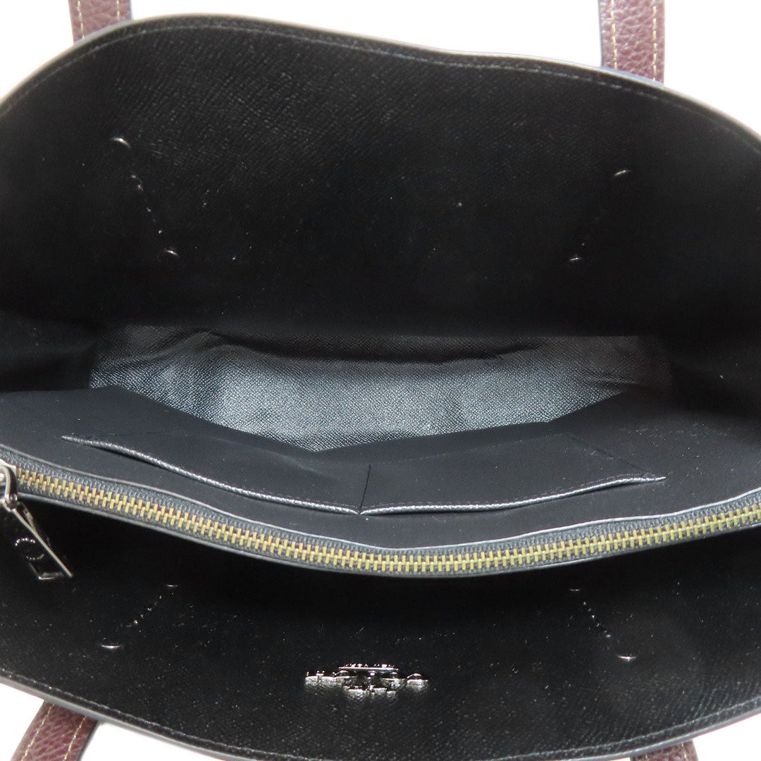 COACH Tote Bag 25137 leather Brown Charlie Carryall 2WAY Women Used Authentic