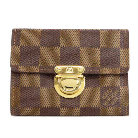LOUIS VUITTON Coin case N60004 Damier canvas Brown Portomone Koala Women Used Authentic