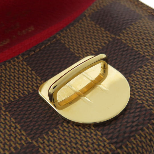 LOUIS VUITTON Coin case N60004 Damier canvas Brown Portomone Koala Women Used Authentic