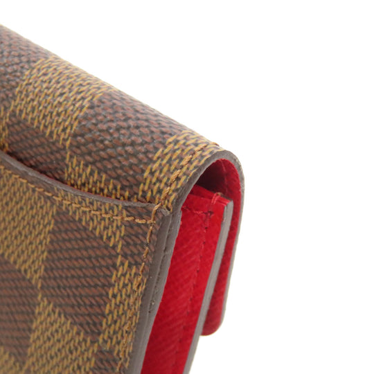 LOUIS VUITTON Coin case N60004 Damier canvas Brown Portomone Koala Women Used Authentic