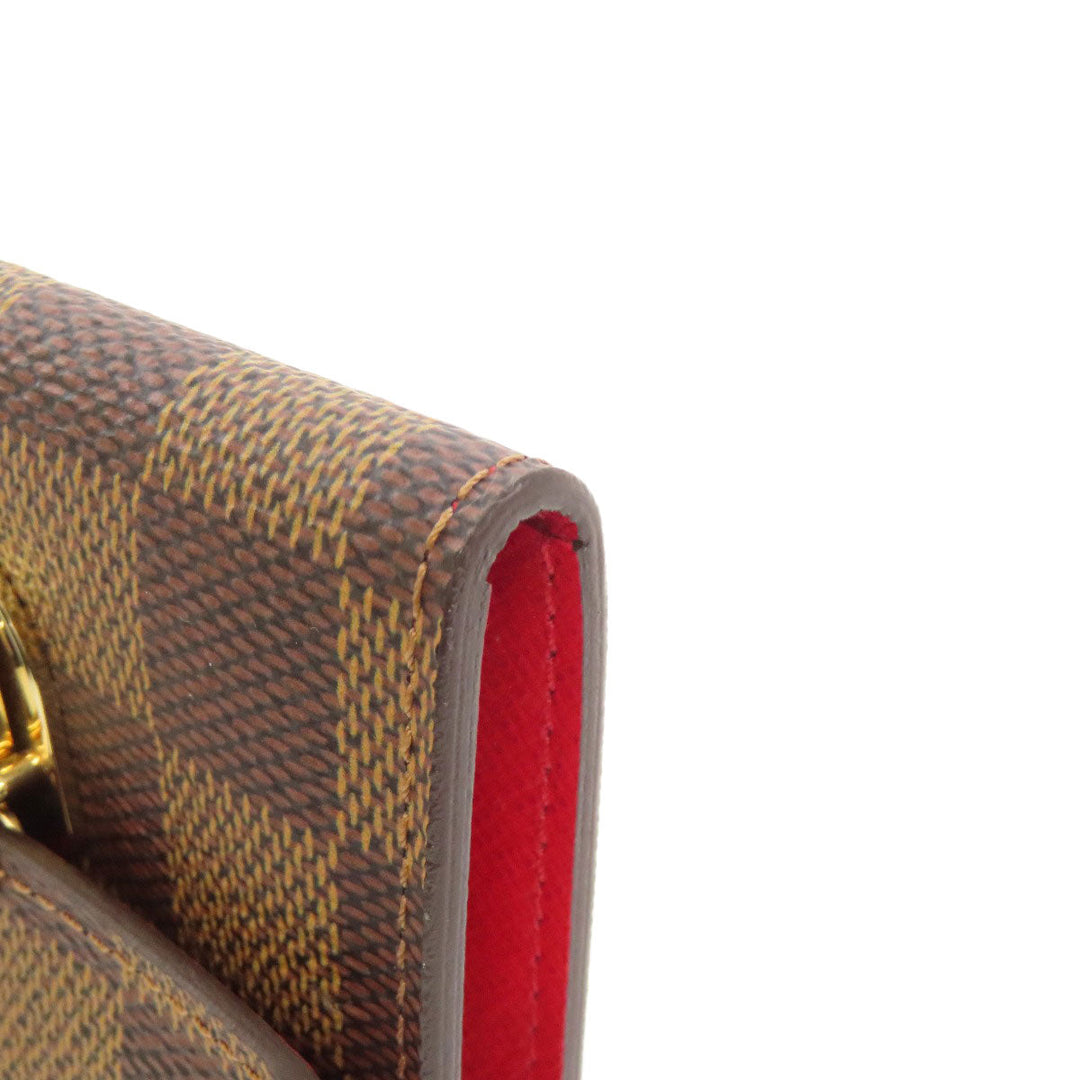LOUIS VUITTON Coin case N60004 Damier canvas Brown Portomone Koala Women Used Authentic