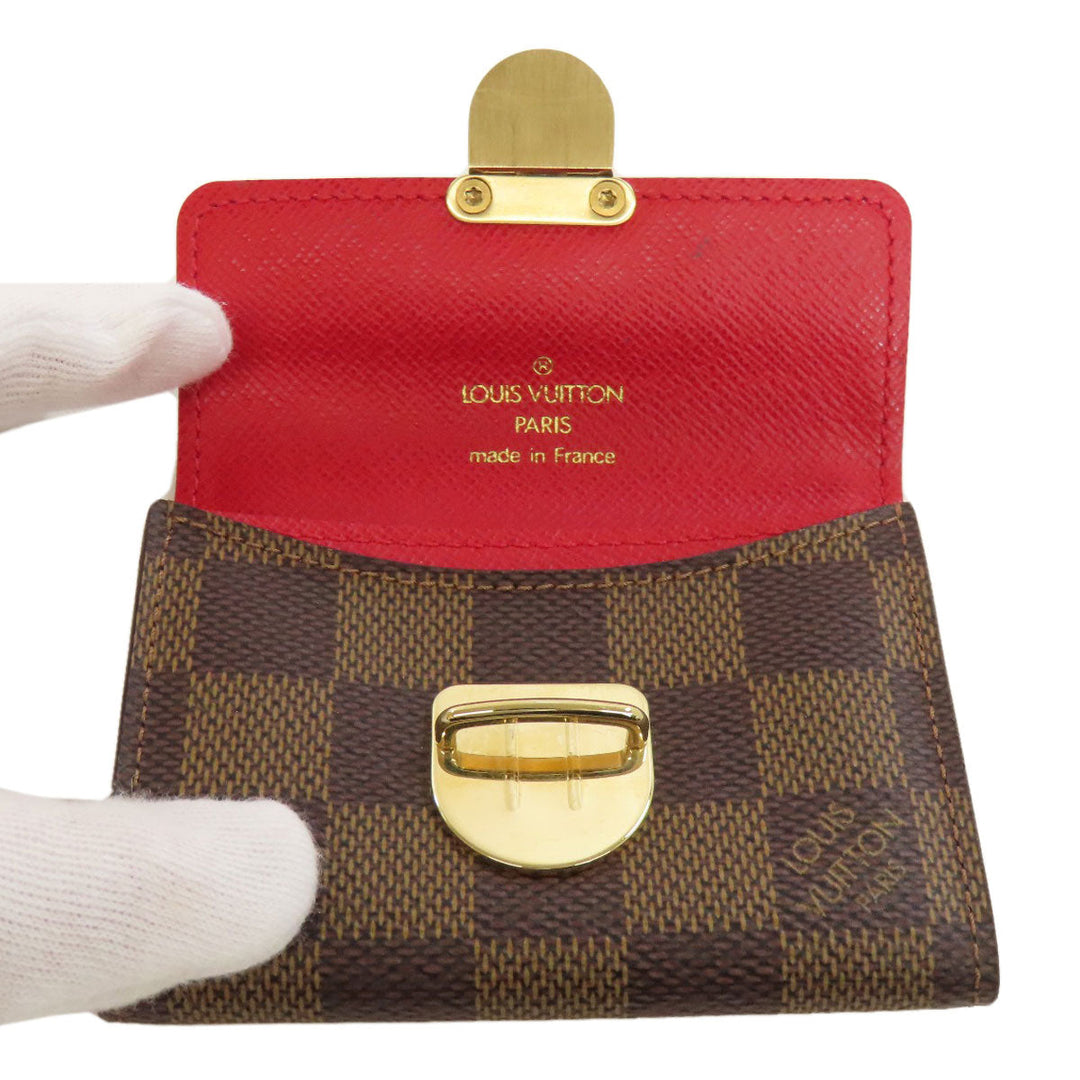 LOUIS VUITTON Coin case N60004 Damier canvas Brown Portomone Koala Women Used Authentic
