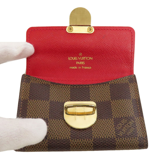 LOUIS VUITTON Coin case N60004 Damier canvas Brown Portomone Koala Women Used Authentic