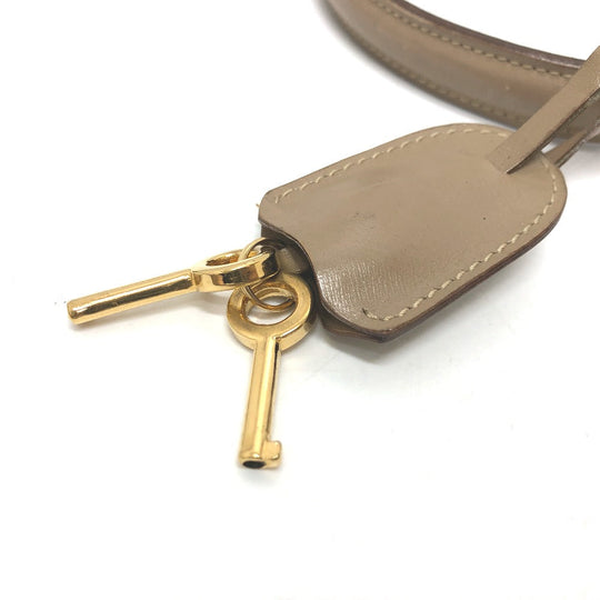 GUCCI Handbag leather beige Lock Women Secondhand Authentic