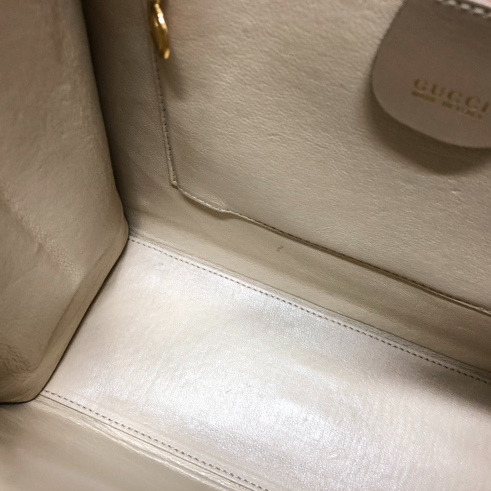 GUCCI Handbag leather beige Lock Women Secondhand Authentic