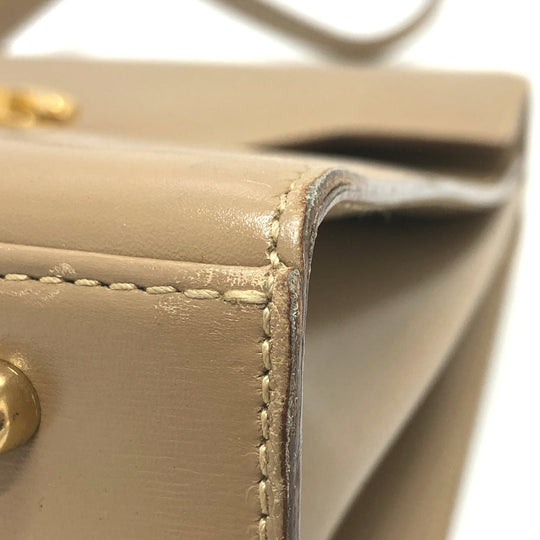GUCCI Handbag leather beige Lock Women Secondhand Authentic