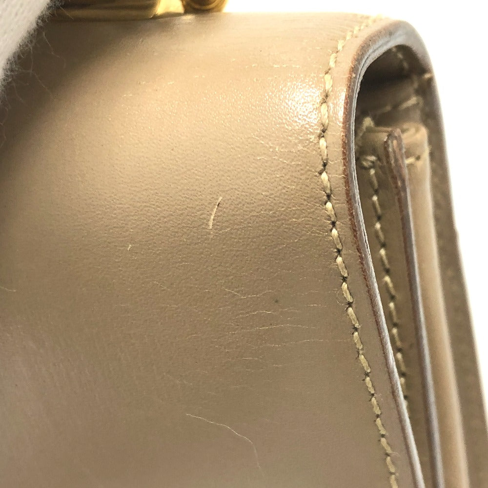 GUCCI Handbag leather beige Lock Women Secondhand Authentic