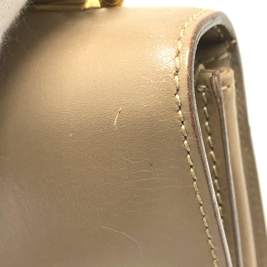 GUCCI Handbag leather beige Lock Women Secondhand Authentic