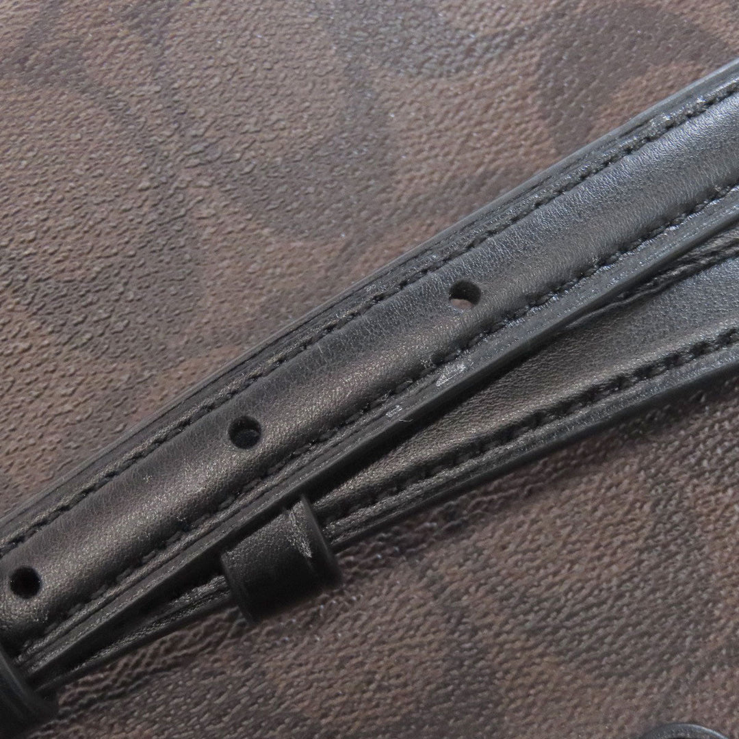 COACH Handbag PVC Brown Signature 2WAY Women Used Authentic