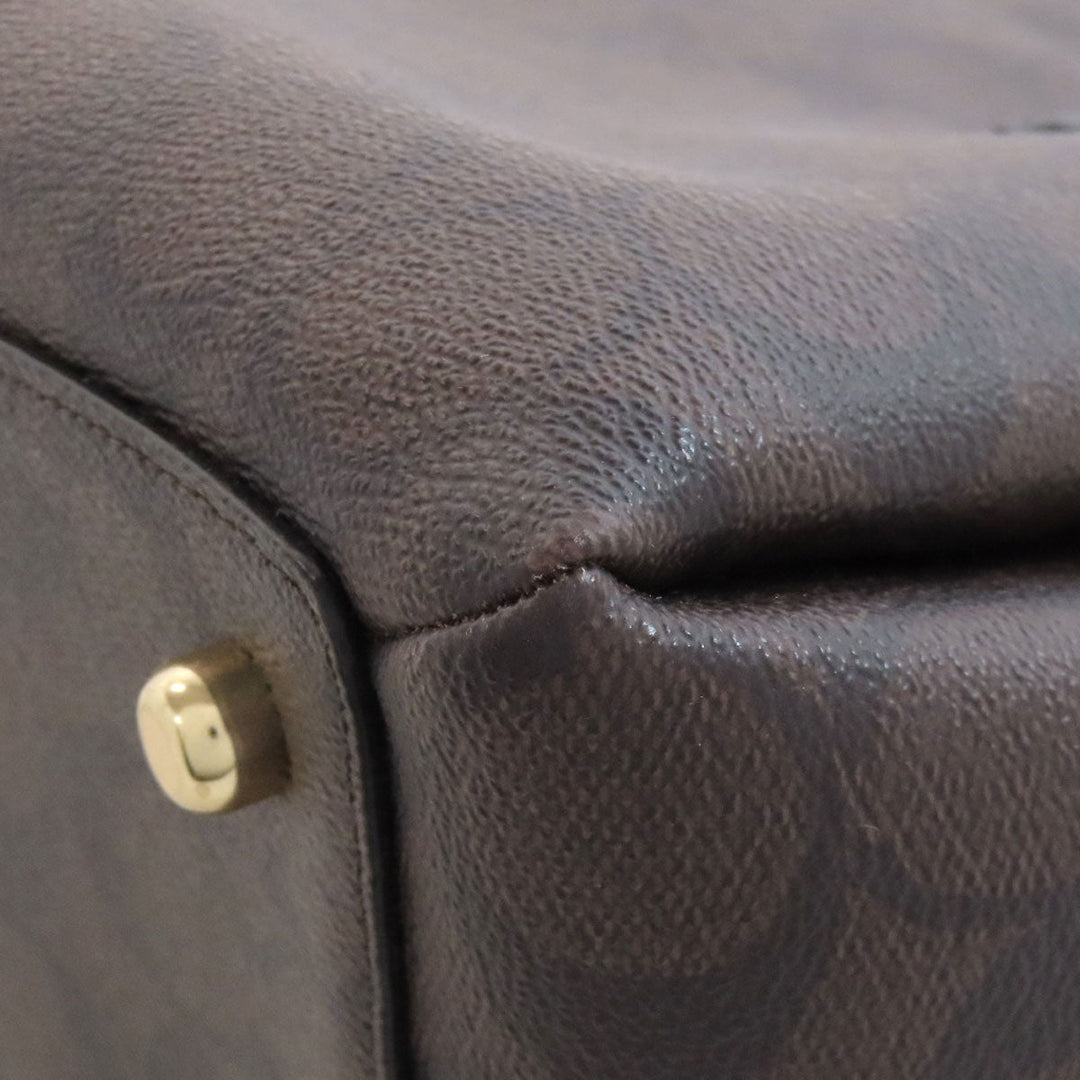 COACH Handbag PVC Brown Signature 2WAY Women Used Authentic