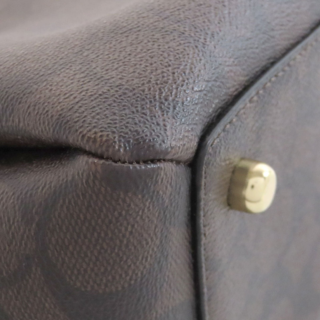 COACH Handbag PVC Brown Signature 2WAY Women Used Authentic