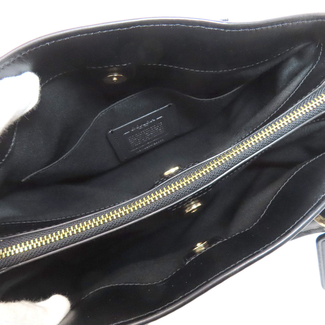 COACH Handbag PVC Brown Signature 2WAY Women Used Authentic