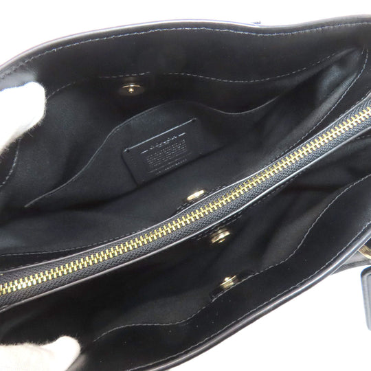 COACH Handbag PVC Brown Signature 2WAY Women Used Authentic