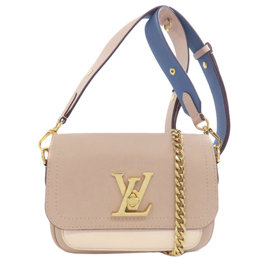 LOUIS VUITTON Shoulder Bag M58554 Calfskin beige Rock Me Tender Women Used Authentic