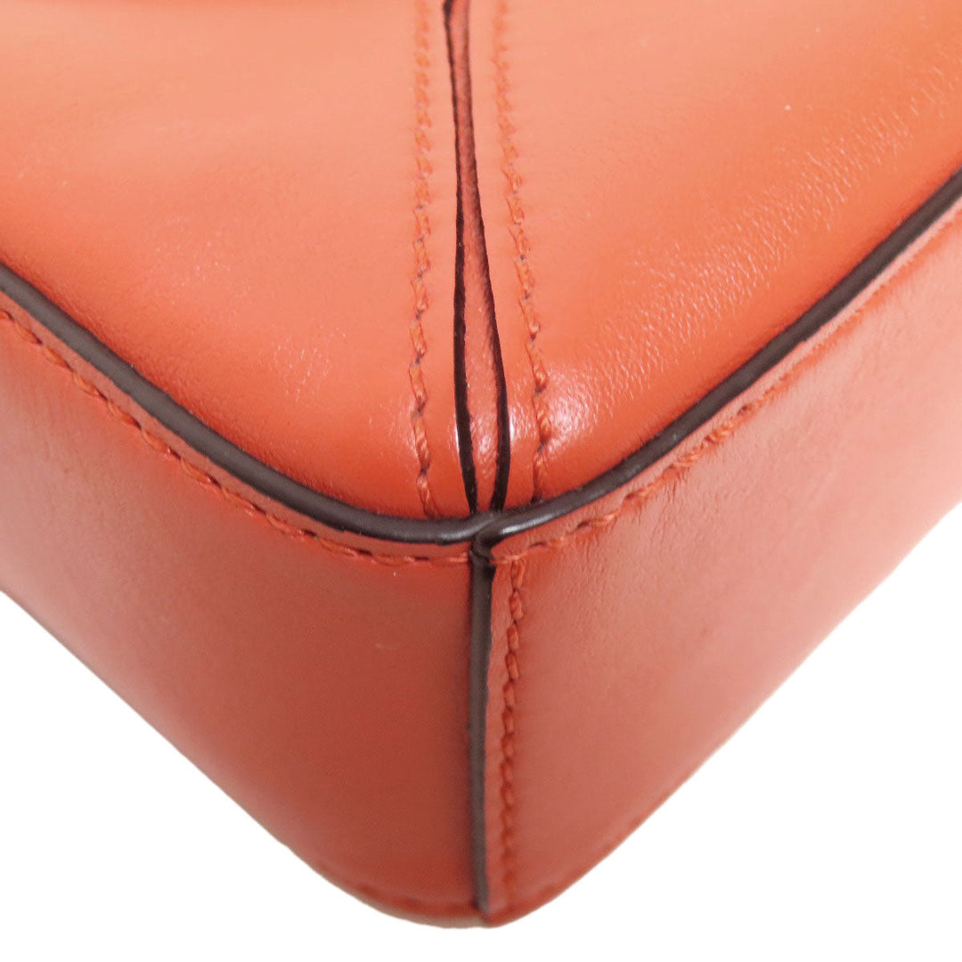LOEWE Handbag Calfskin Red Puzzle Bag Nano 2WAY Women Used Authentic
