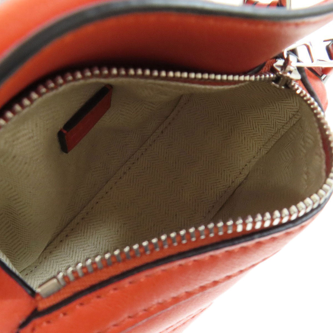 LOEWE Handbag Calfskin Red Puzzle Bag Nano 2WAY Women Used Authentic
