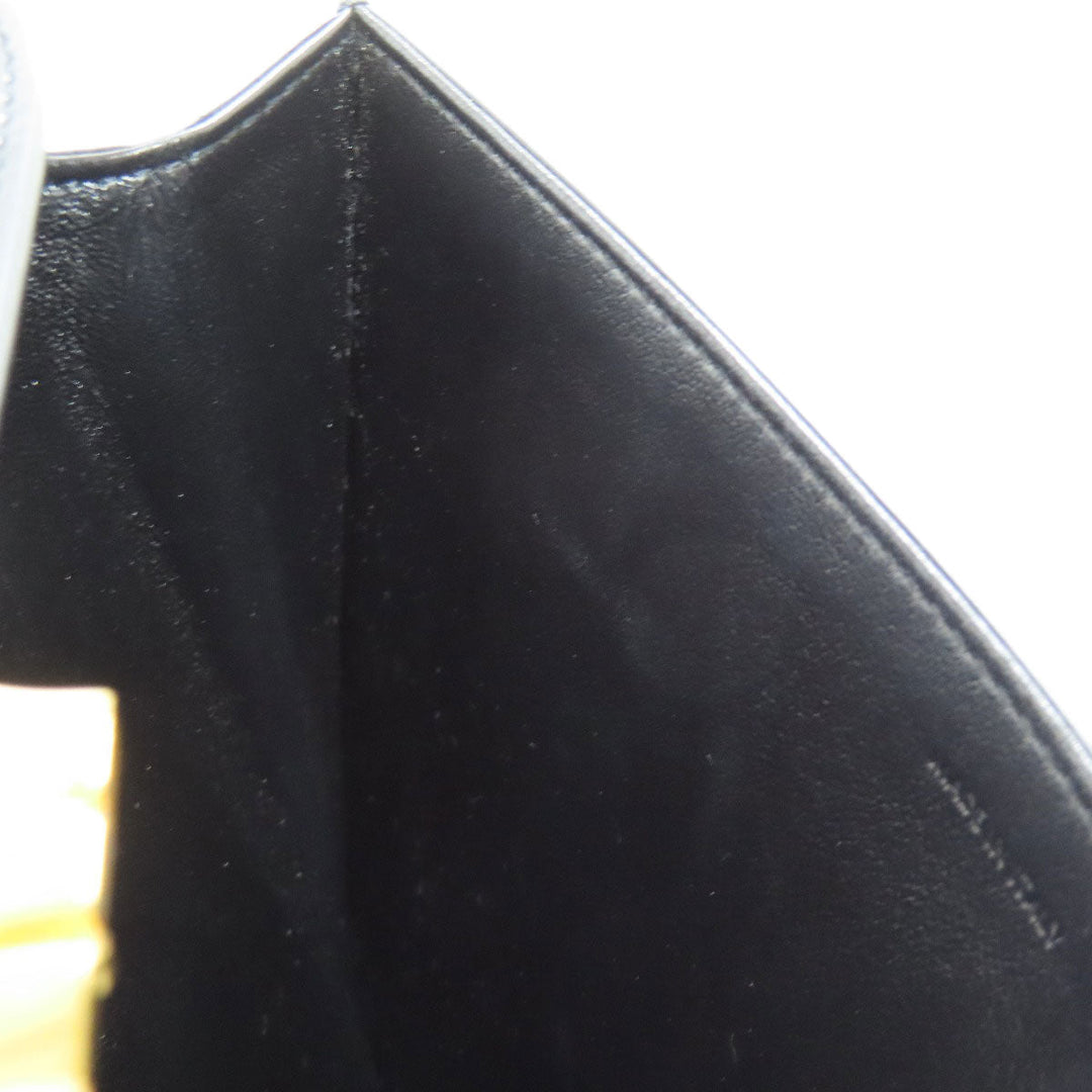 CELINE Shoulder Bag Calfskin black Triomphe Women Used Authentic