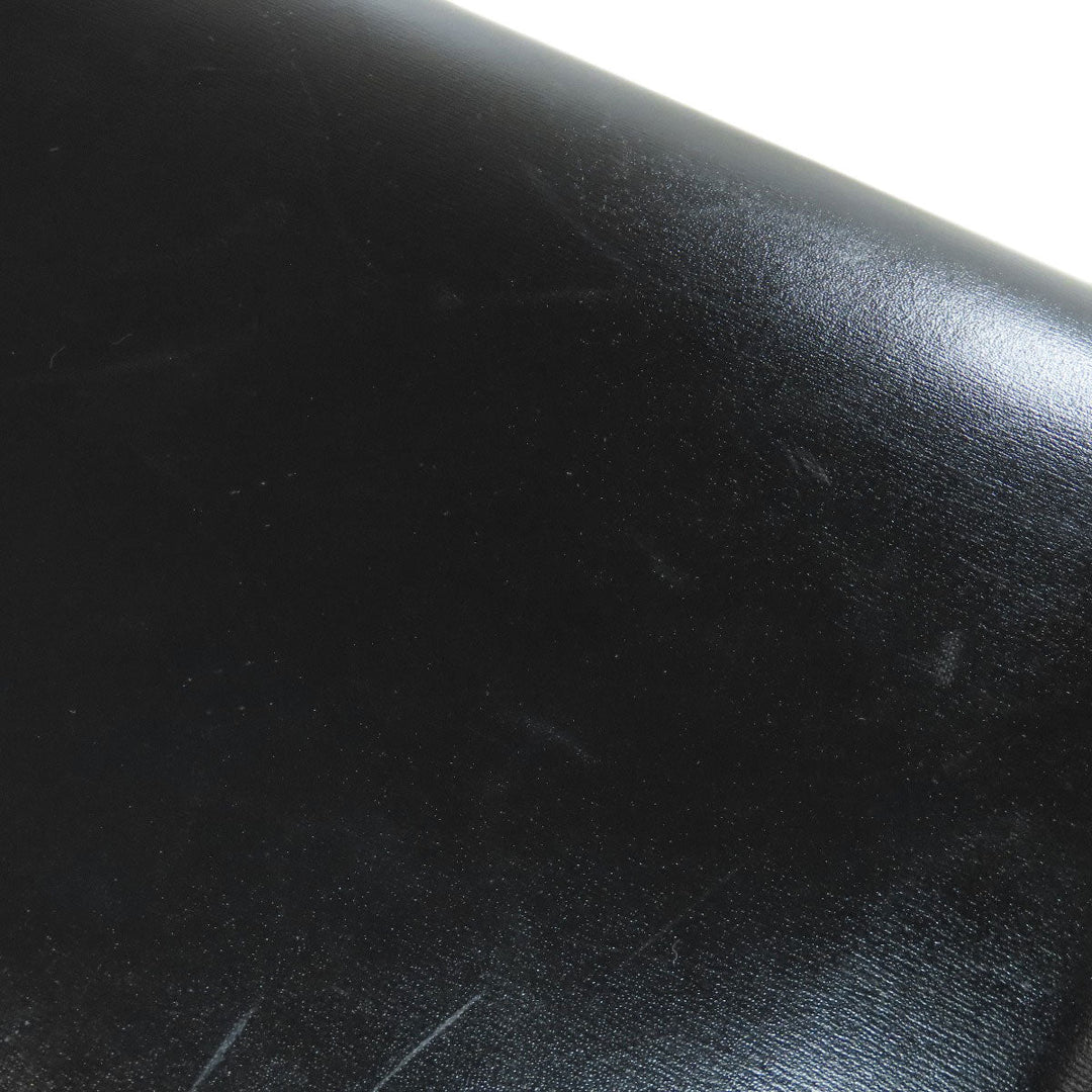 CELINE Shoulder Bag Calfskin black Triomphe Women Used Authentic
