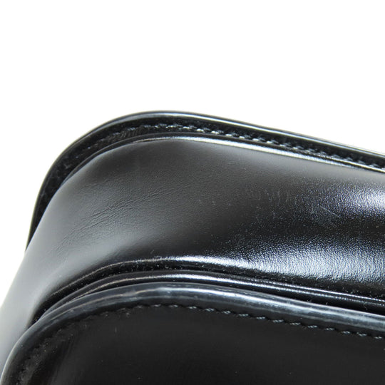 CELINE Shoulder Bag Calfskin black Triomphe Women Used Authentic