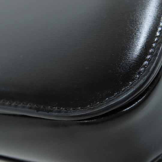 CELINE Shoulder Bag Calfskin black Triomphe Women Used Authentic
