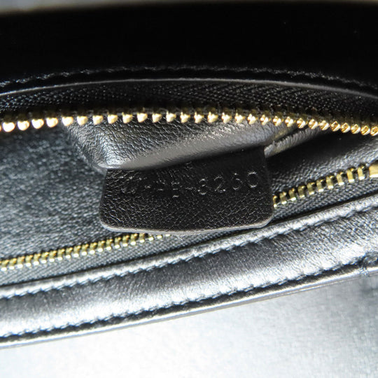 CELINE Shoulder Bag Calfskin black Triomphe Women Used Authentic