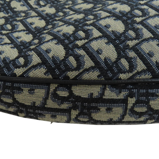 Christian Dior Sling bag canvas Navy Saddle Oblique Women Used Authentic
