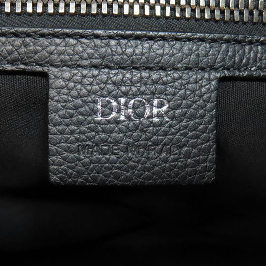 Christian Dior Sling bag canvas Navy Saddle Oblique Women Used Authentic