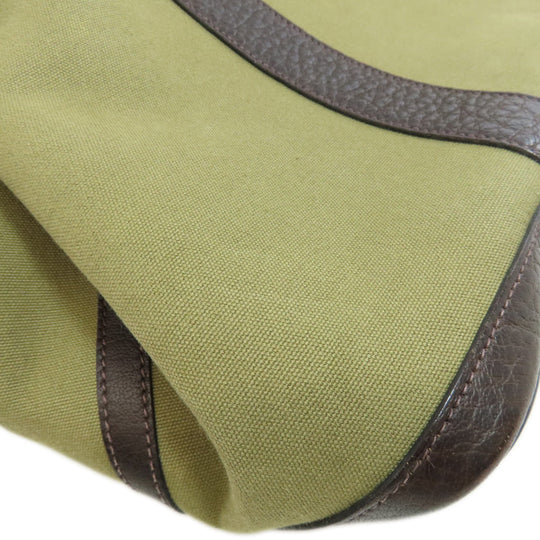 HERMES Tote Bag Towar Officche green Garden Party PM SilverMetal Women Used Authentic