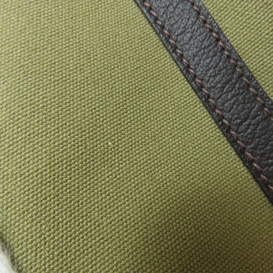 HERMES Tote Bag Towar Officche green Garden Party PM SilverMetal Women Used Authentic
