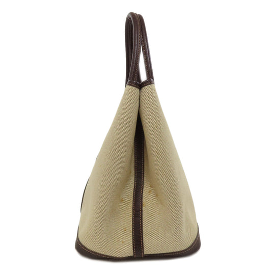 HERMES Tote Bag Tower ash Brown Garden Party PM Maroon SilverMetal Women Used Authentic