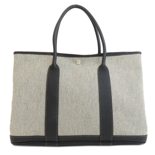 HERMES Tote Bag Tower ash gray Garden Party PM SilverMetal Women Used Authentic