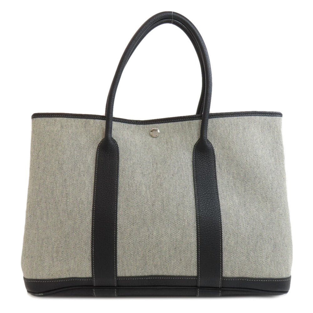 HERMES Tote Bag Tower ash gray Garden Party PM SilverMetal Women Used Authentic