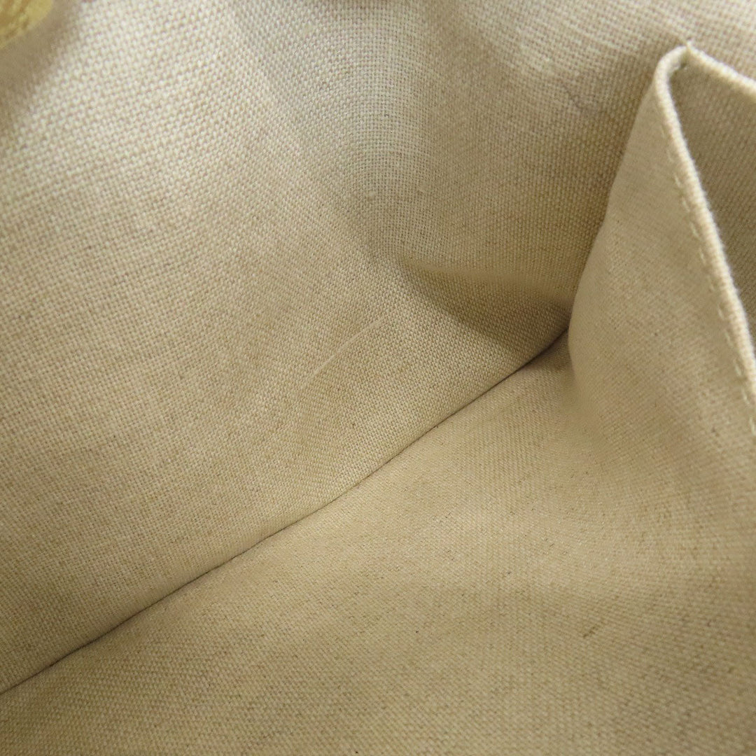 CHANEL Tote Bag canvas beige Deauville Gold Metal