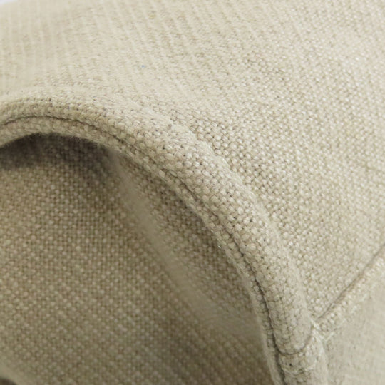 CHANEL Tote Bag canvas beige Deauville Gold Metal