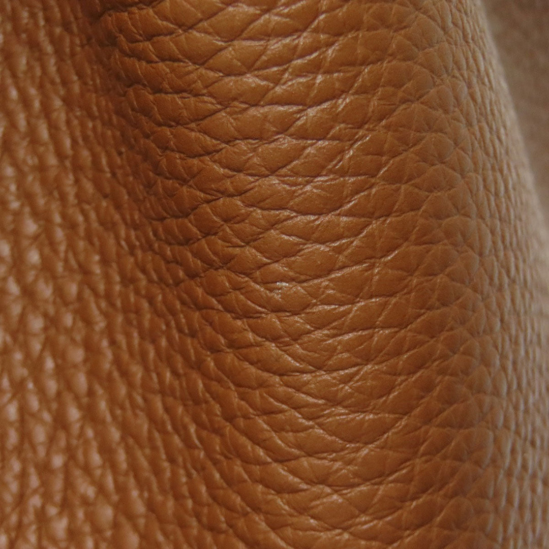 HERMES Handbag Taurillon Clemence Brown Picotin Lock MM Gold SilverMetal