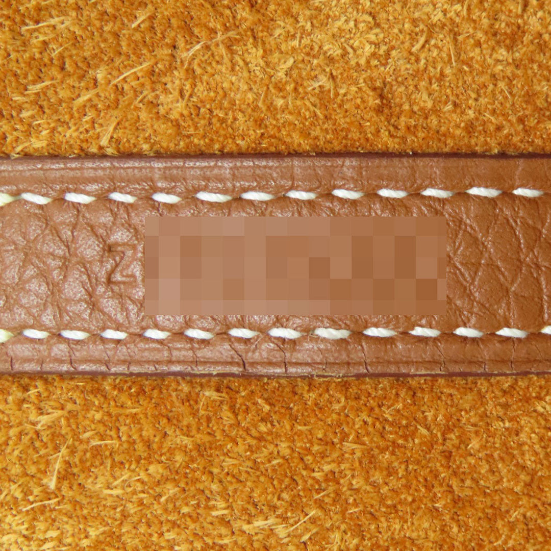 HERMES Handbag Taurillon Clemence Brown Picotin Lock MM Gold SilverMetal