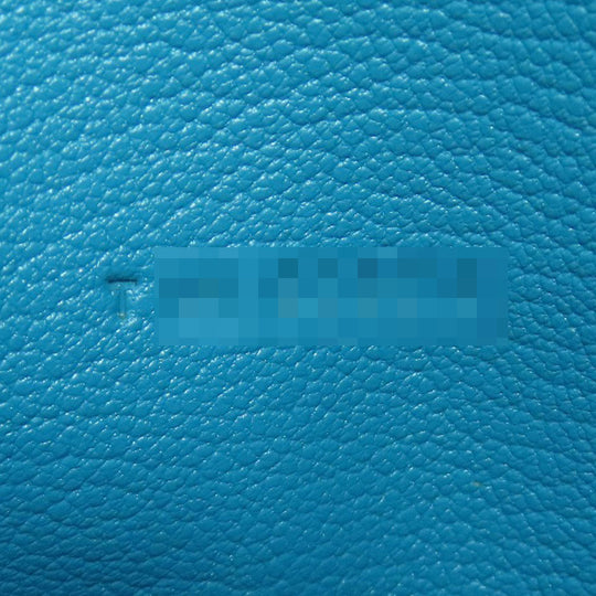 HERMES Long Wallet Purse Togo blue Azap Classic Long Turquoise SilverMetal