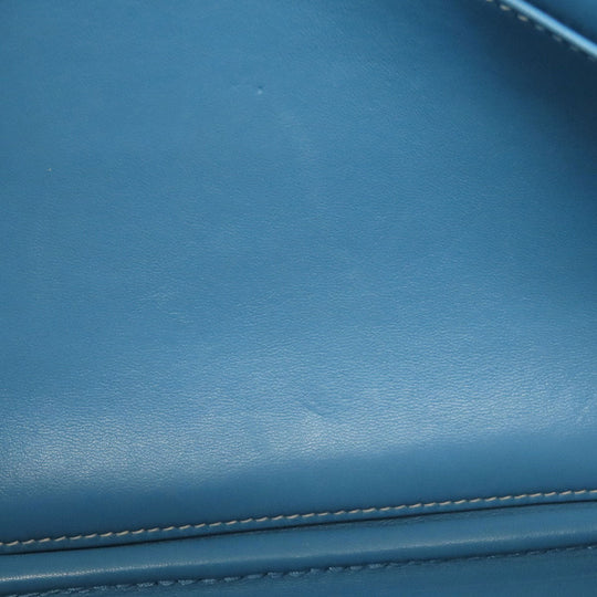 HERMES Handbag Taurillon Clemence blue Bolide 31 Blue Jean SilverMetal Women Used Authentic