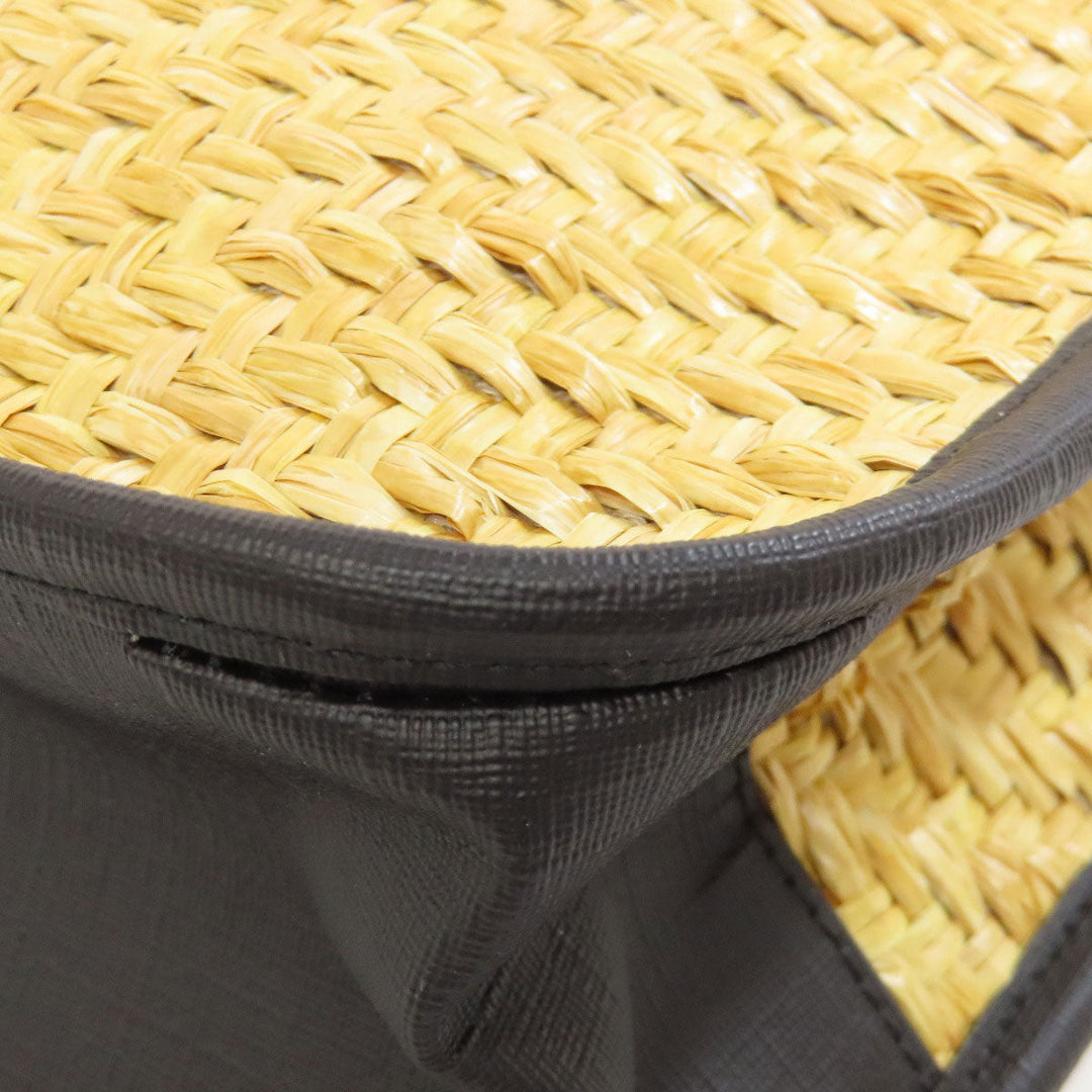 GUCCI Tote Bag 648841 straw beige Children 3D Apple Women Used Authentic