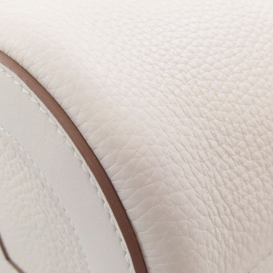 HERMES Handbag Taurillon Clemence, Swift white In the Loop 18 SilverMetal Women Used Authentic