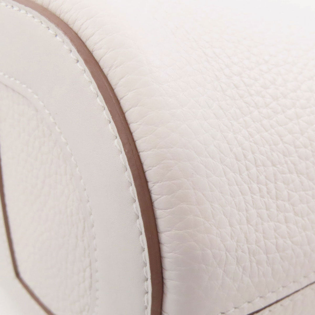 HERMES Handbag Taurillon Clemence, Swift white In the Loop 18 SilverMetal Women Used Authentic