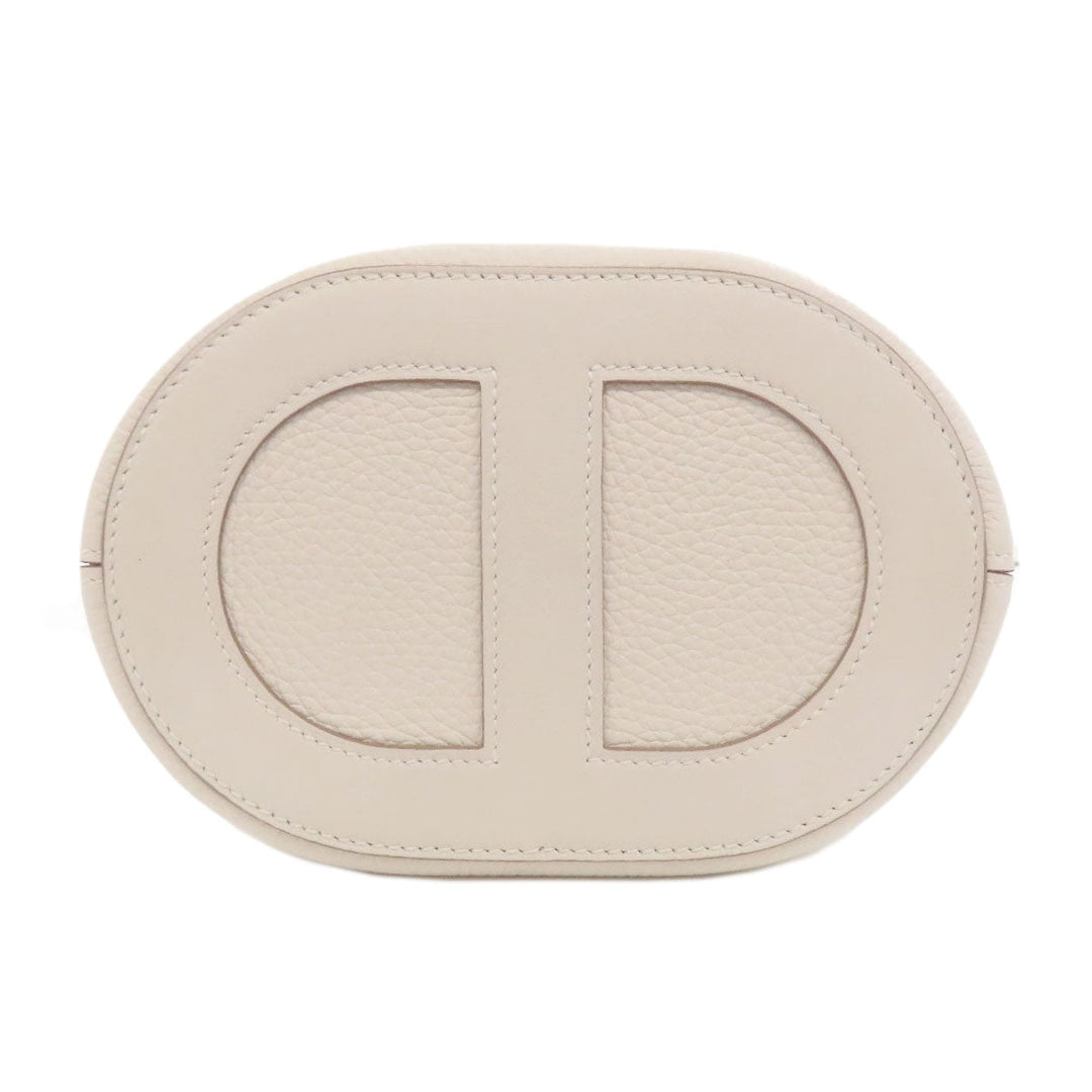 HERMES Handbag Taurillon Clemence, Swift white In the Loop 18 SilverMetal Women Used Authentic