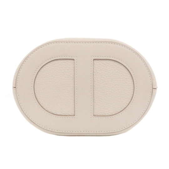 HERMES Handbag Taurillon Clemence, Swift white In the Loop 18 SilverMetal Women Used Authentic