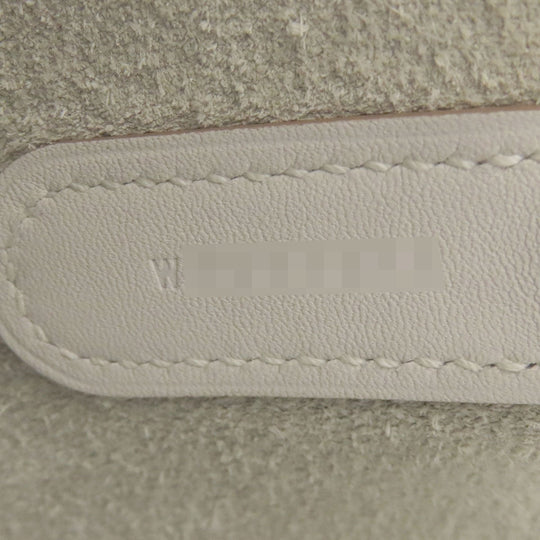 HERMES Handbag Taurillon Clemence, Swift white In the Loop 18 SilverMetal Women Used Authentic