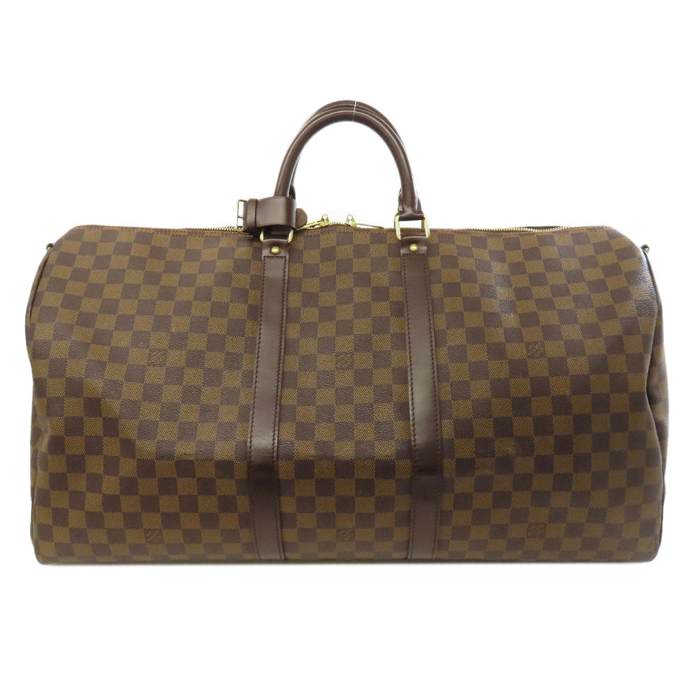LOUIS VUITTON Boston Duffel bag N41414 Damier canvas Brown Keepall 55 bandouliere Women(Unisex) Used Authentic