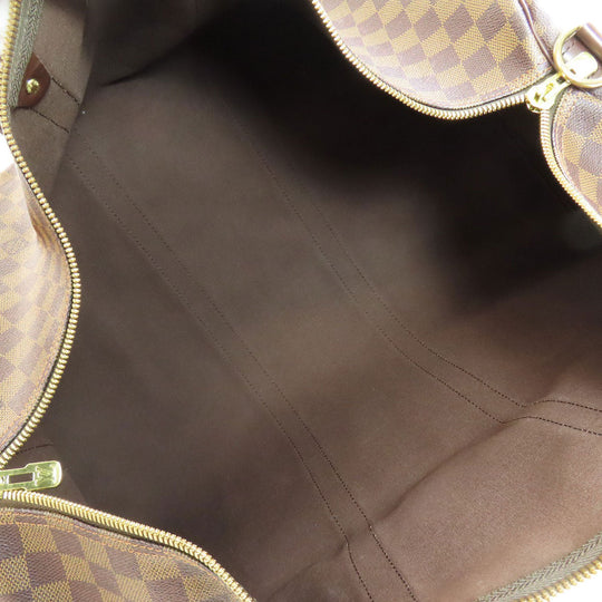 LOUIS VUITTON Boston Duffel bag N41414 Damier canvas Brown Keepall 55 bandouliere Women(Unisex) Used Authentic