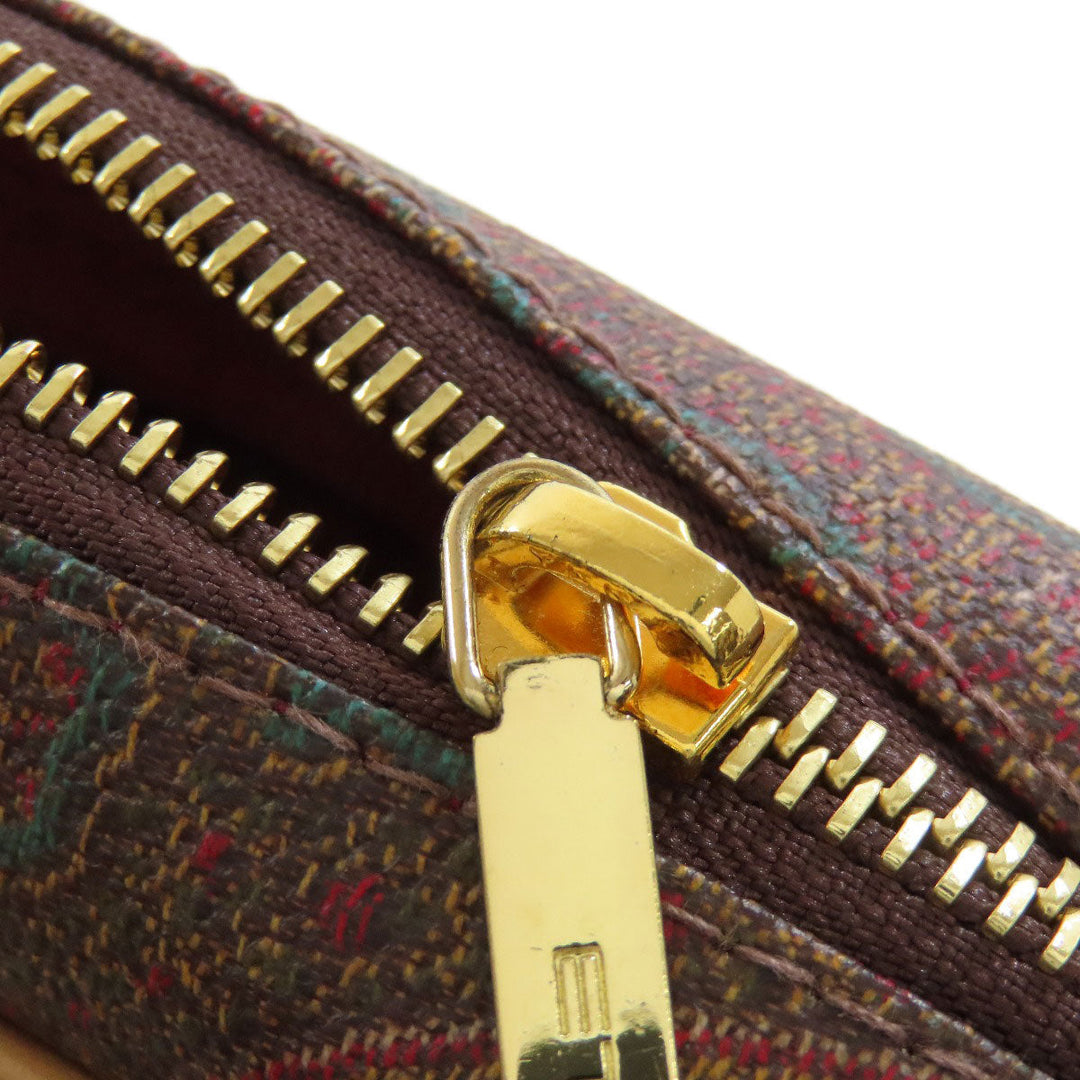 ETRO Handbag PVC Brown Paisley Pattern Women Used Authentic