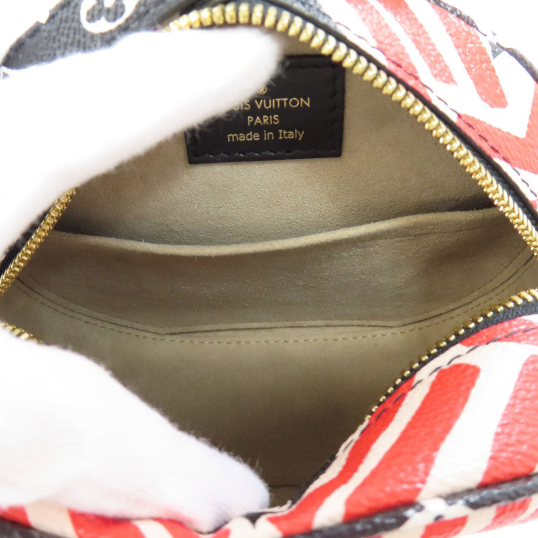 LOUIS VUITTON Shoulder Bag M45366 Monogram Giant Red Bowt Chapot Supreme Women Used Authentic