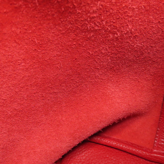 HERMES Handbag Taurillon Clemence Red Picotin Lock MM Rouge Kazak Silver Metal Women Used Authentic